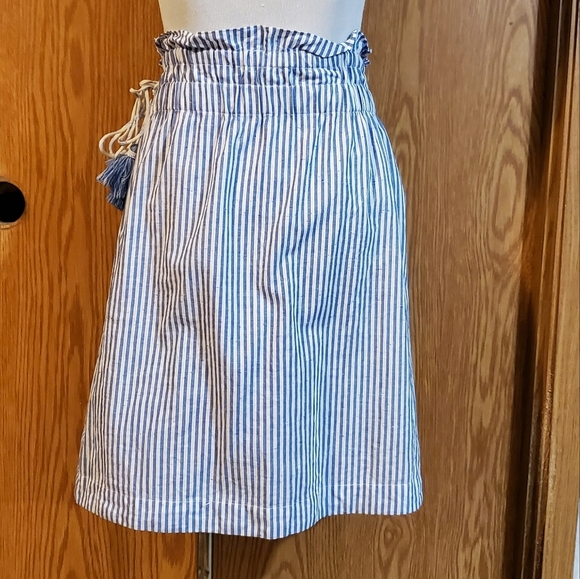 Club monaco Radura faux wrap striped mini skirt blue/white stripe size S - Picture 9 of 12